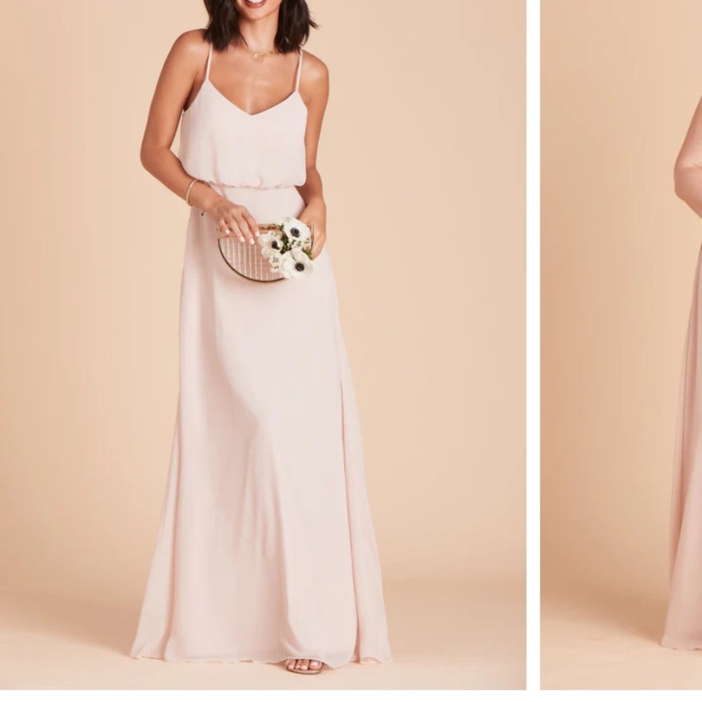 Buddy Grey Gwennie Dress Pale Blush bridesmaids dress Long formal dress